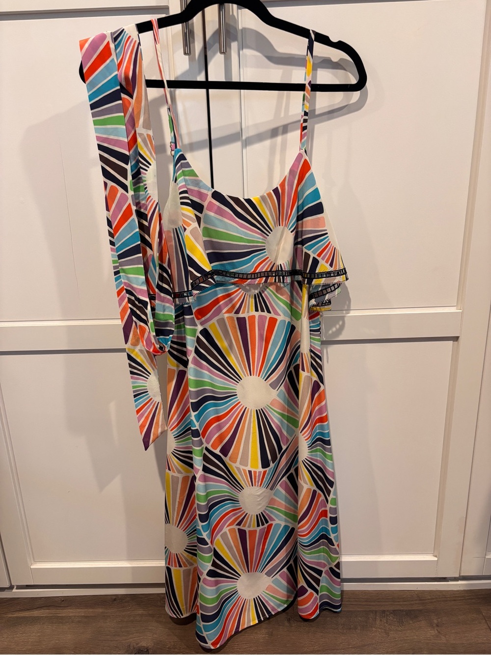 Trina Turk Multicolor Striped Maxi Dress with Tie
